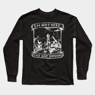 Im Not Here, This isnt Happening - How to Disappear Completely - Illustrated Lyrics - Inverted Long Sleeve T-Shirt